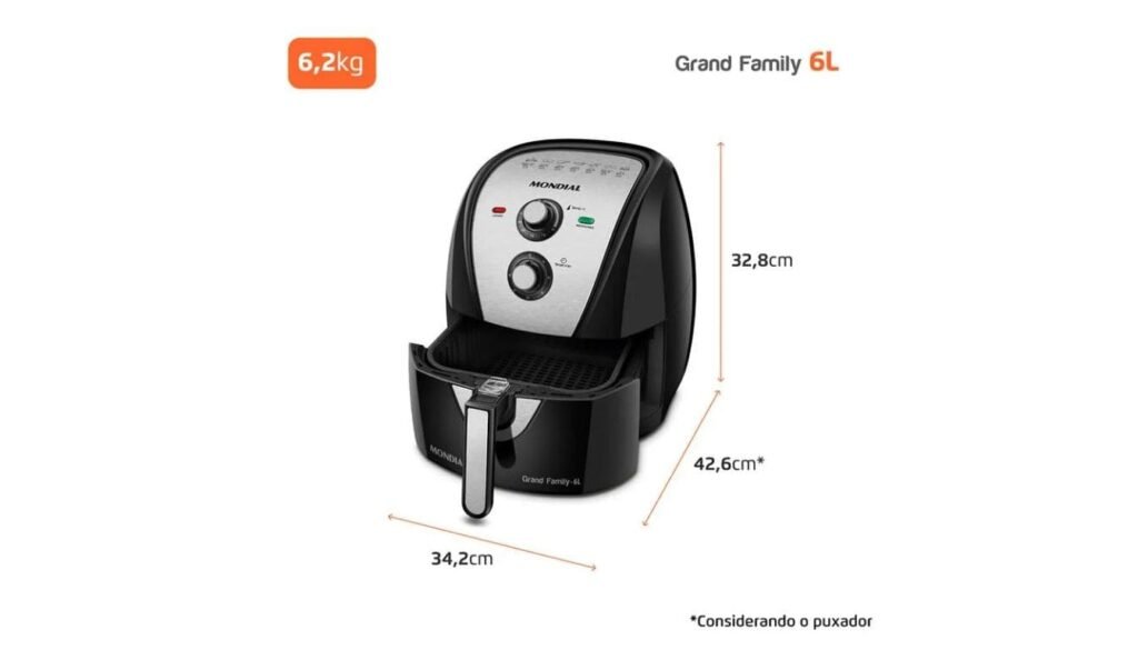 Air Fryer Mondial 6 Litros é Boa? Análise Completa da AFN-60-BI 8 air fryer mondial 6 litros